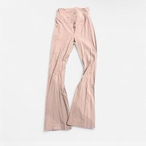 Victoria’s Secret PINK High-Waisted V front Flare Leggings in Light Pink
